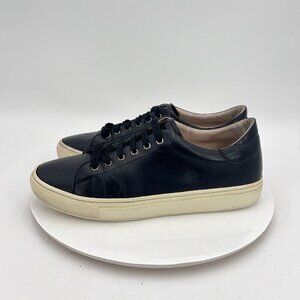 Devan Vincent Men Size10 Black Leather Classic Rubber Sole Lace Up Casual Shoes